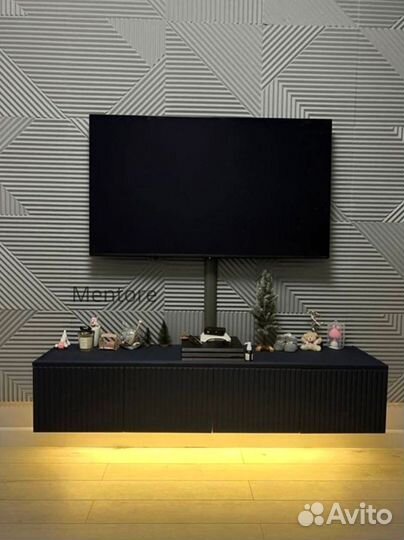 Тумба тв Bravo в черном цвете (1800х400х300 мм)