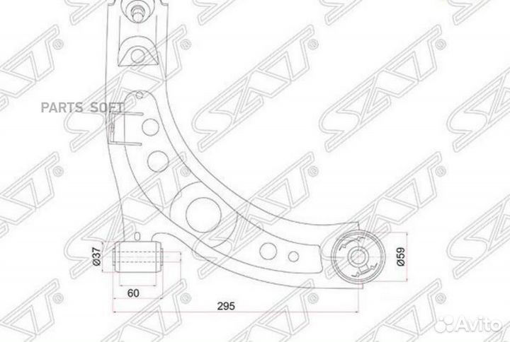 SAT ST-48068-B1080 Рычаг нижний toyota passo 04- R