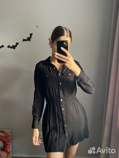 Платье женское черное короткое