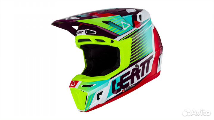 Мотошлем Leatt Moto 8.5 Helmet Kit Neon, M размер