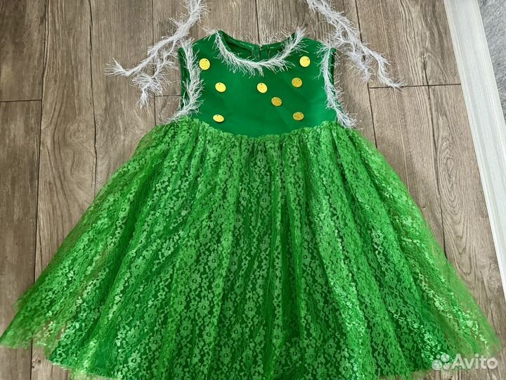 Новогоднее платье елка елочка 104-110