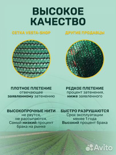 Сетка затеняющая 55% затенение 3х8м