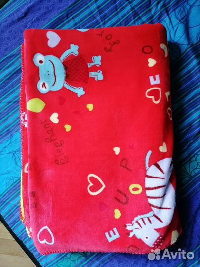 Плед детский плюшевый, конверт в подарок