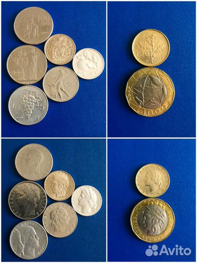 Монеты Гибралтара, Италии,Сан-Марино