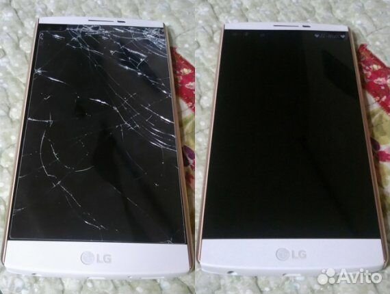 Замена разбитого стекла (тачскрин) на LG