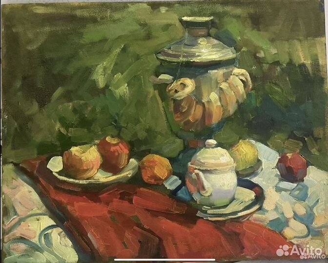 Натюрморт летний с самоваром