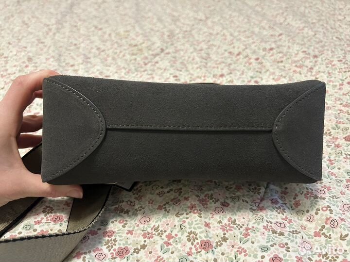 Сумка женская Furla натуральная замша, серая