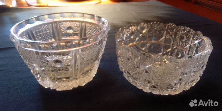 Хрусталь ссср.рюмки, салатники,вазочка