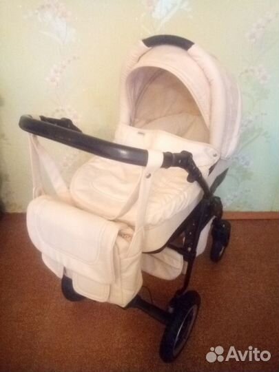Коляска универсальная 2в 1 из эко кожи