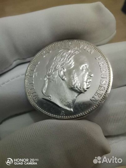 1 Союзный талер 1866 Пруссия Люкс