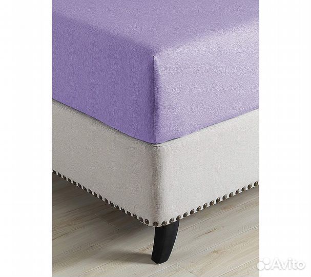 Простынь GoodNight Трикотаж 160х200х20 Лаванда на