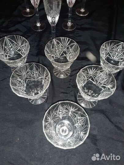 Хрусталь Рюмки на ножке СССР, стопки
