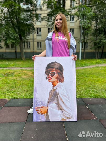 Портрет по фото, печать на холсте