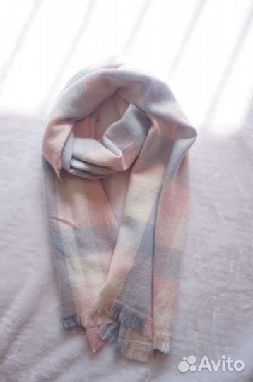 Шарф палантин в клетку