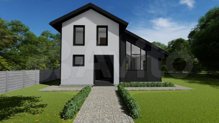 Коттедж 151 м² на участке 10 сот.