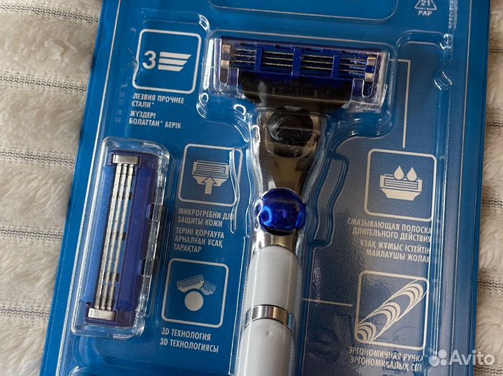 Gillette Mach3 Turbo 3D станок с 2 кассетами