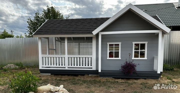 Вольер для собак щенков домик