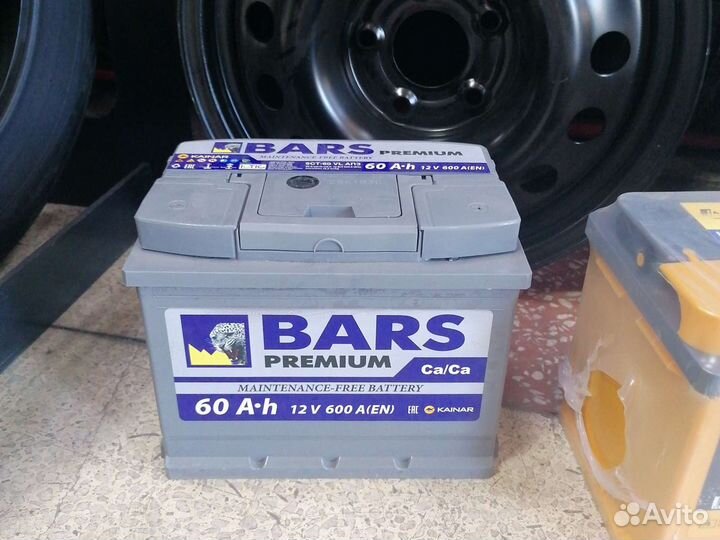 Аккумуляторная батарея 6 ст-60 прям. premium bars