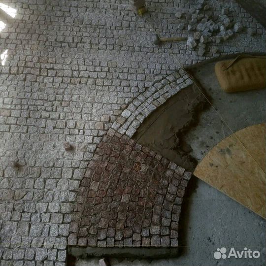 Проф. мощение камнем.Укладка тротуарной плитки