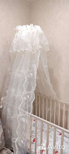Балдахин на детскую кроватку новый