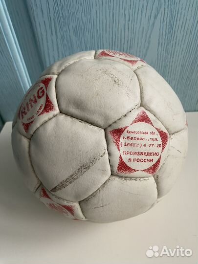 Футбольный мяч кожаный размер-5