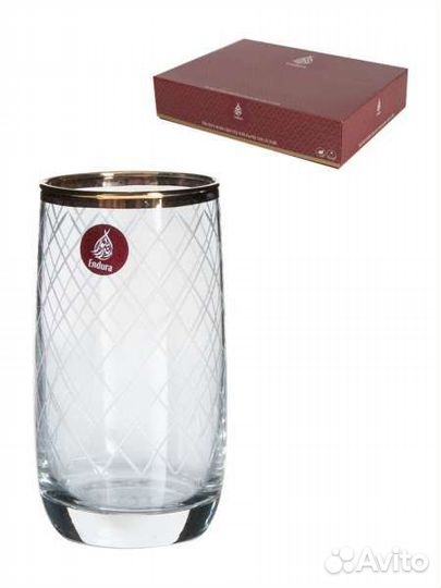 Набор стаканов низких и высоких 6 шт Gold Endura