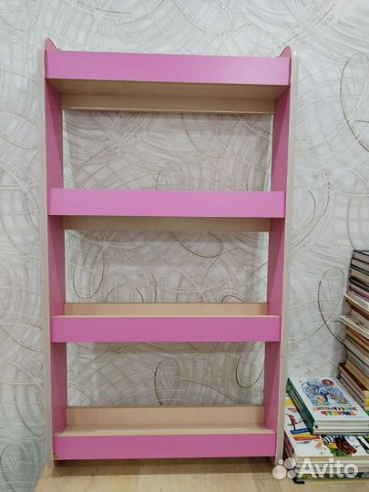 Стеллаж деревянный для книг, игрушек