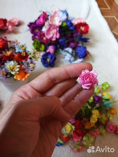 Бумажные цветы для творчества 228 шт