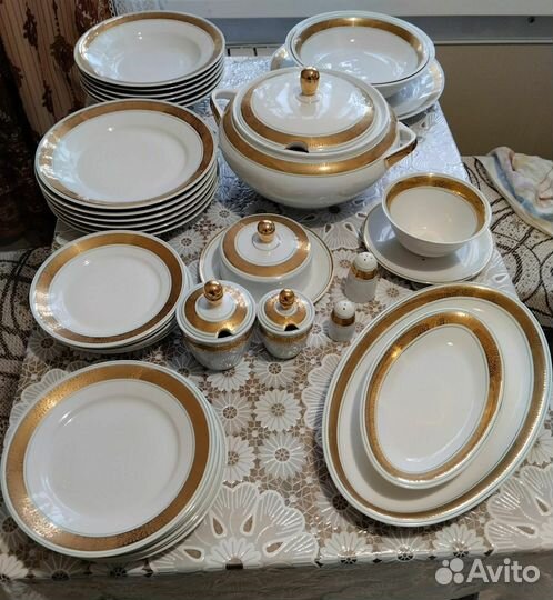 Столовый сервис 36 предметов из фарфора. Производс