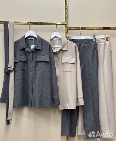 Кашемировый брючный костюм двойка