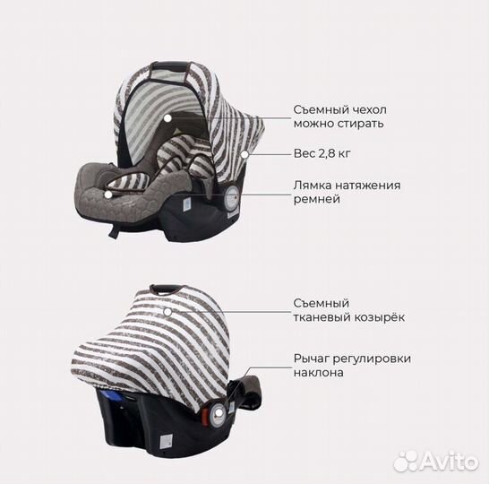 Детское автокресло от 0-7 м