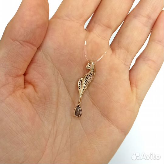 Золотая подвеска кошка топаз лондон Sokolov