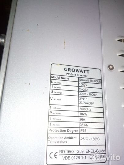 Инвертор Growatt 18000UE - трехфазный сетевой