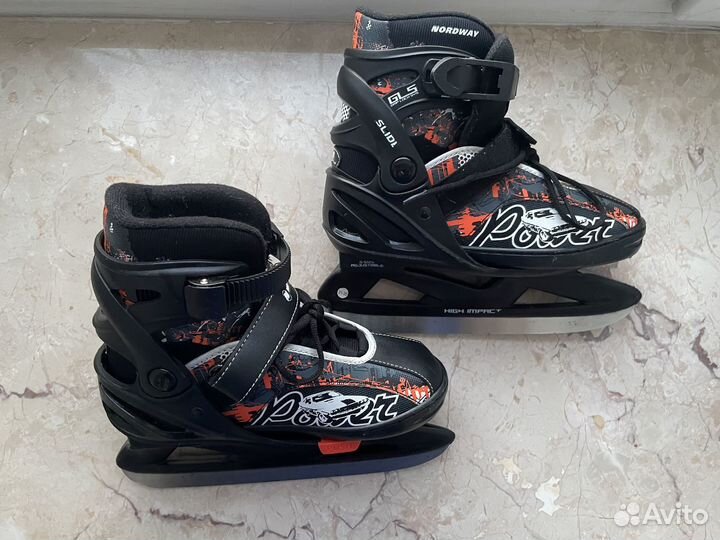Коньки детские раздвижные размер 31-35 nordway