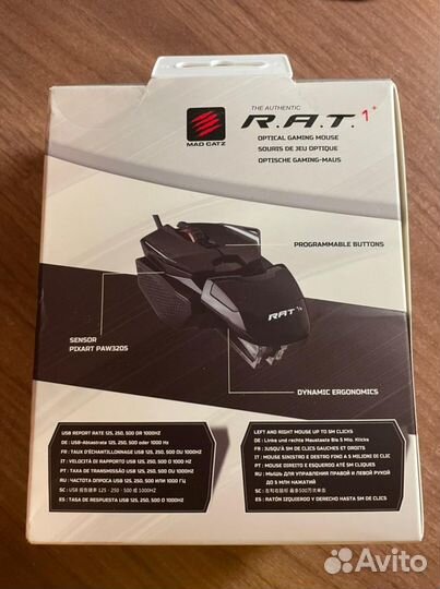 Мышь проводная Mad Catz R.A.T.1+Black