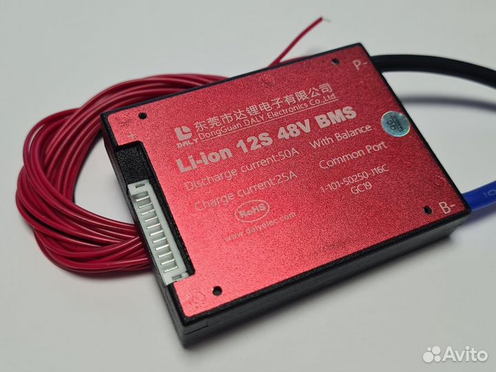 Плата контроля BMS Li-ion 12S 48V 50A