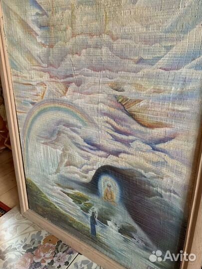 Старая картина Масло/холст 88х66 М. Светлая