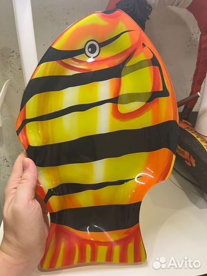 Тарелки 2 шт рыбки для закусок стекло