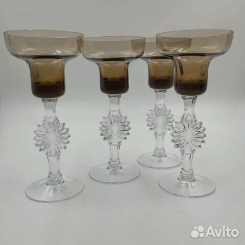 Фужеры ссср. Цветное стекло. Винтаж