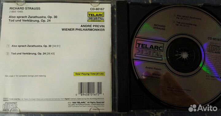 Richard Strauss Previn Zarathustra cd telarc