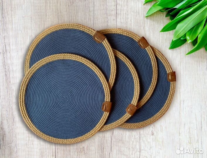 Сервировочные салфетки хлопок плейсматы джутовые