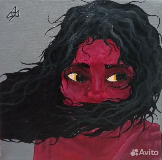 Картина акрилом, на холсте с подрамником 20 на 20