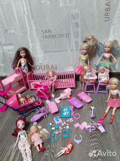 Мебель пупсы куклы лотом