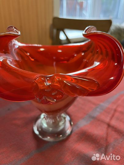 Ваза цветное стекло СССР