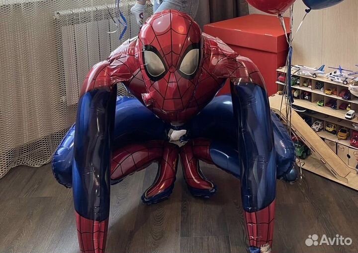 Человек паук фигура воздушный шар ходячая