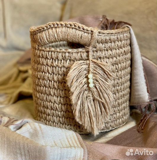 Корзина из джута