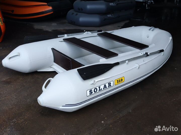 Лодка пвх Solar 310-К Оптима нднд #светло-серый