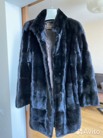 Шуба норковая размер 42-44 черная