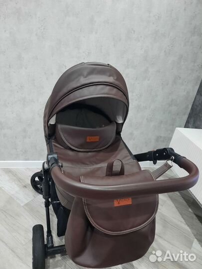 Коляска verdi mocca 3 в 1 эко кожа