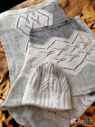 Женский шарф+шапка